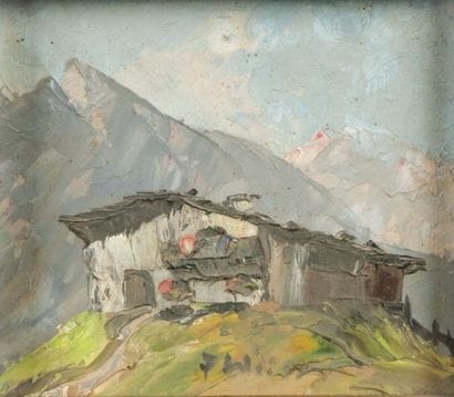 20th-Century School. Mountain Landscape with...