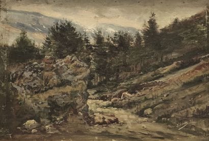 F. de LOCHE (19th century school). Alpine...