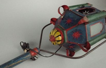 Electrified procession lantern made of painted...