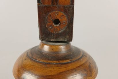 Wood and mother-of-pearl inlaid Jerusalem...