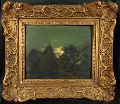 François CACHOUD (1866–1943). Moonrise at...
