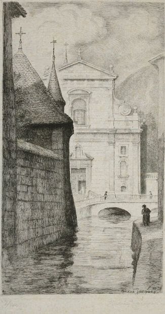 André JACQUES (1880–1960). Annecy: The Church...
