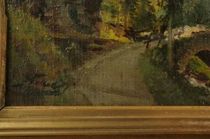 Joseph HUVEY (1844-1919). Landscape with...