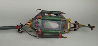 Electrified procession lantern made of painted...