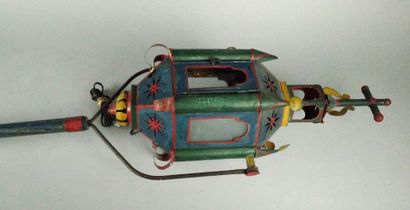 Electrified procession lantern made of painted...