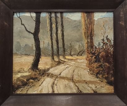 Henri MEGE (1904-1984). Undergrowth in Barby
Oil...