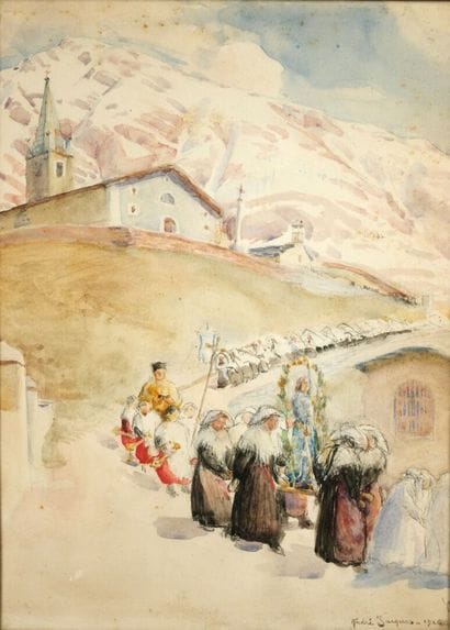 André JACQUES (1880–1960). Procession and...