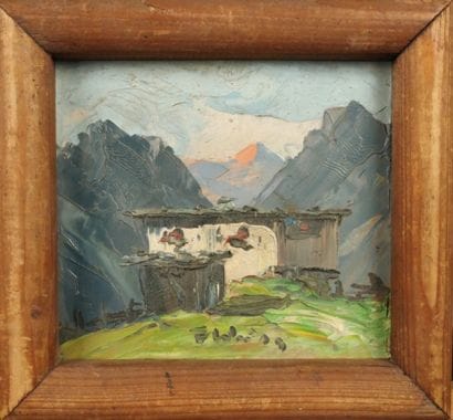 20th-Century School. Mountain Landscape with...