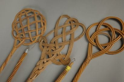 Set of 6 wicker carpet beaters.
Length of...