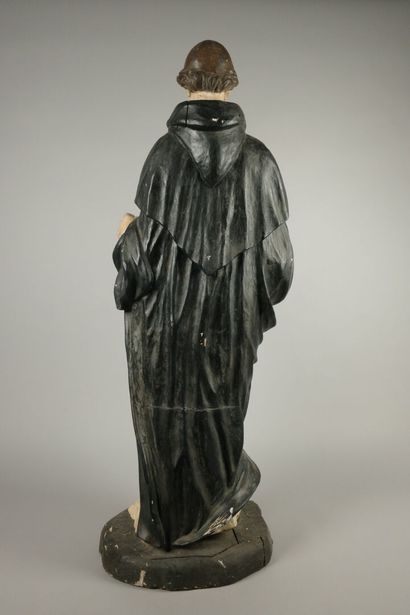 19th century. Saint Dominic in carved and...