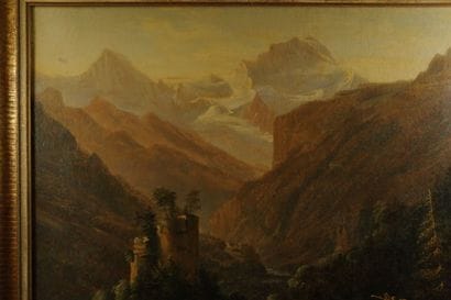 Swiss school of the late 19th century. Mountain...