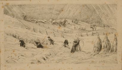 André JACQUES (1880–1960). Harvesters in...