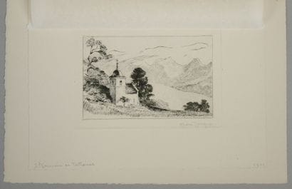 André JACQUES (1880–1960). Church of Saint-Germain-sur-Talloires
Etching,...