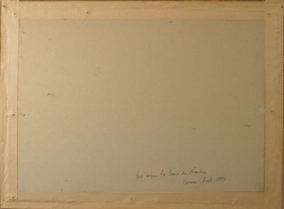 Late 19th-century school. Alpine view of...