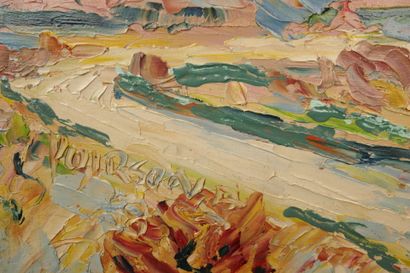 André POIRSON (1920-2003). Provence Landscape
Oil...