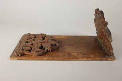 Carved, openwork wooden bookend.
15.5 x 35.5...