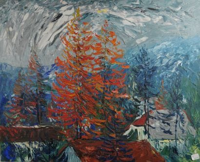 André POIRSON (1920–2003). Cabins in the...