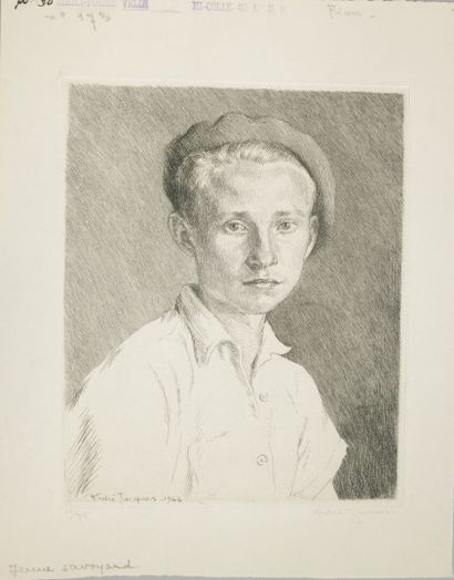 André JACQUES (1890–1960). Young Man from...