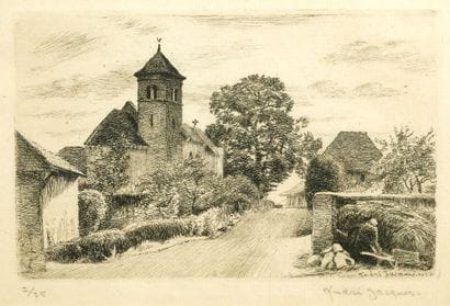André JACQUES (1880–1960). Lovagny 1955
Etching,...