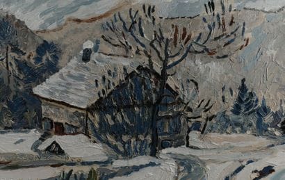 André POIRSON (1920–2003). Snow, Le Berlu...