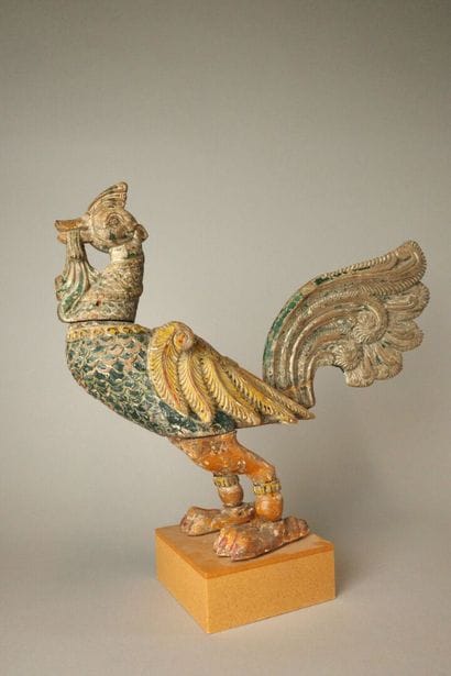 INDONESIA. Polychrome wooden Hamsa bird
Height...