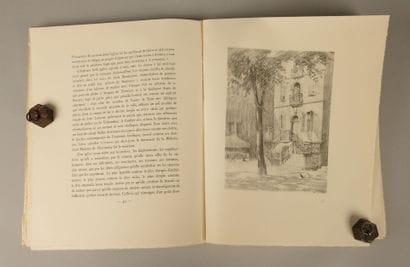 Léandre VAILLAT. Landscapes of Annecy, drawings...