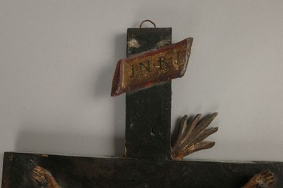 Polychrome carved wooden figure of Christ...