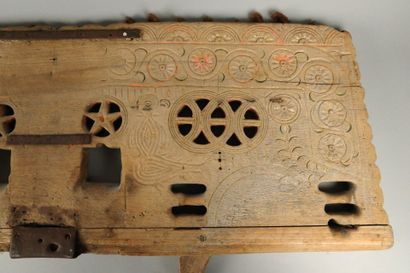 PORTUGAL. Ox yoke headpiece made of light-colored...