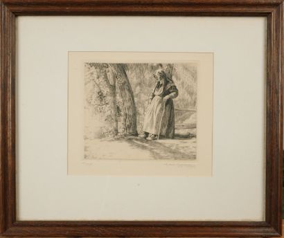 André JACQUES (1880–1960). Old Woman from...