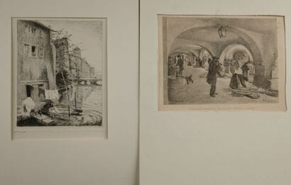 André JACQUES (1880–1960). Le Thiou, 1923
Etching,...