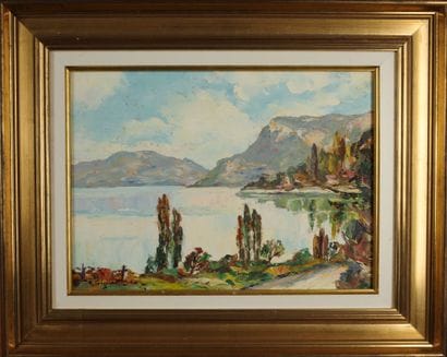 Nancie POIGNANT (1911–2000). Lake [du Bourget]...