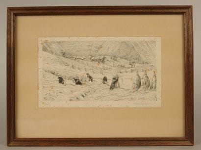 André JACQUES (1880–1960). Harvesters in...