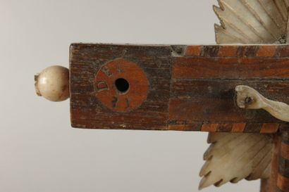 Wood and mother-of-pearl inlaid Jerusalem...
