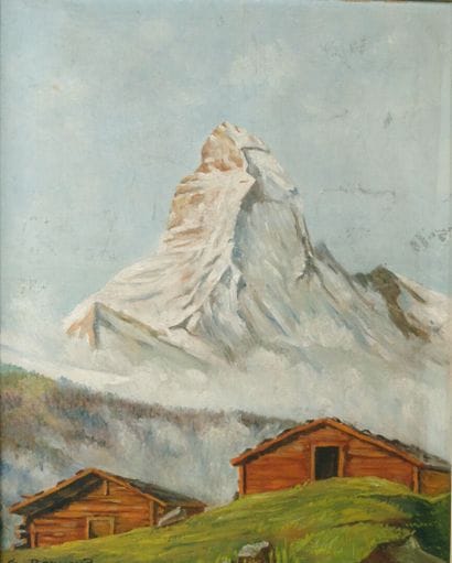 G. BERNARD (20th century). The Matterhorn
Oil...