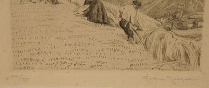André JACQUES (1880–1960). Harvest in the...