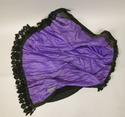 Bodice from around 1880. Made of black silk...