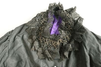Bodice from around 1880. Made of black silk...