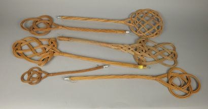 Set of 6 wicker carpet beaters.
Length of...