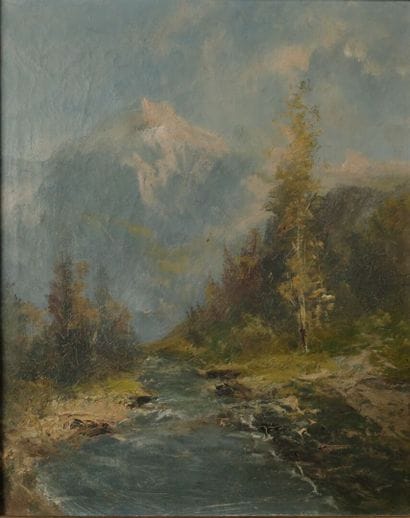 G. BERNARD (20th century). The Matterhorn
Oil...