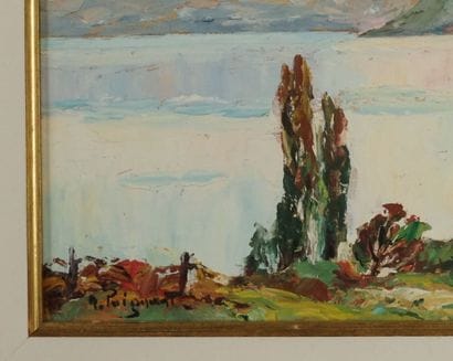 Nancie POIGNANT (1911–2000). Lake [du Bourget]...