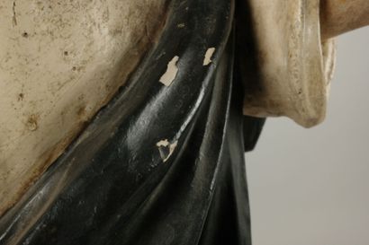 19th century. Saint Dominic in carved and...