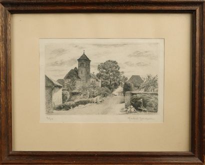 André JACQUES (1880–1960). Lovagny 1955
Etching,...