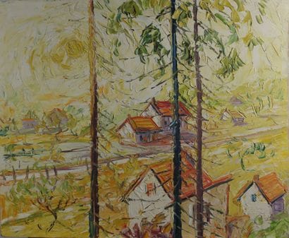 André POIRSON (1920–2003). Cabins in the...