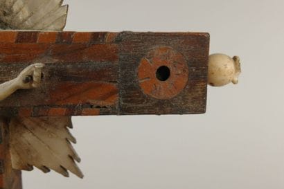 Wood and mother-of-pearl inlaid Jerusalem...