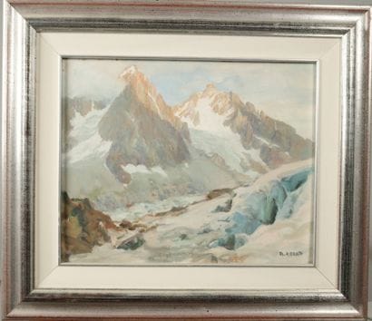 Ange ABRATE (1900–1985). View of the Aiguille...