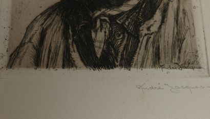 André JACQUES (1880–1960). Fromaget, 1920
Etching,...