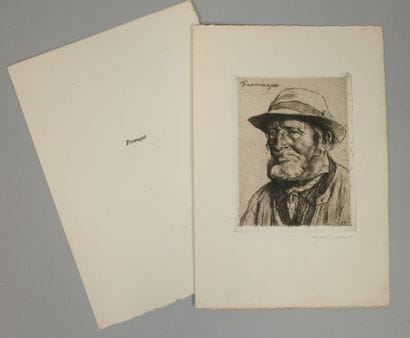 André JACQUES (1880–1960). Fromaget, 1920
Etching,...