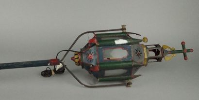 Electrified procession lantern made of painted...