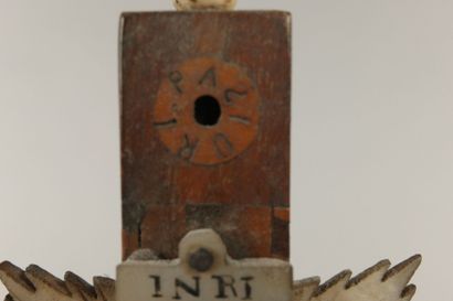 Wood and mother-of-pearl inlaid Jerusalem...