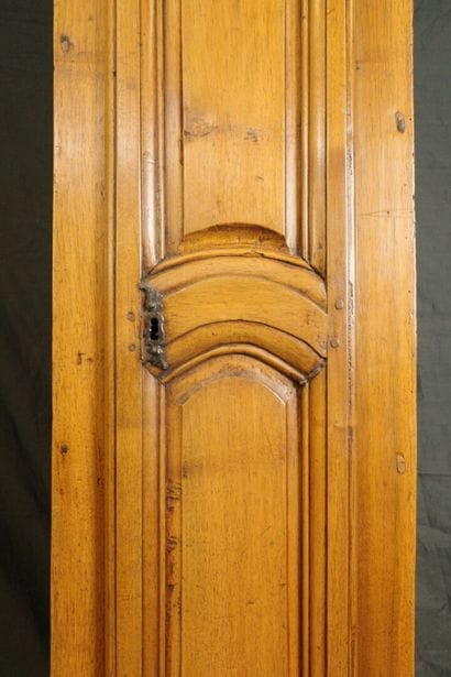 Molded walnut floor clock, enameled dial...